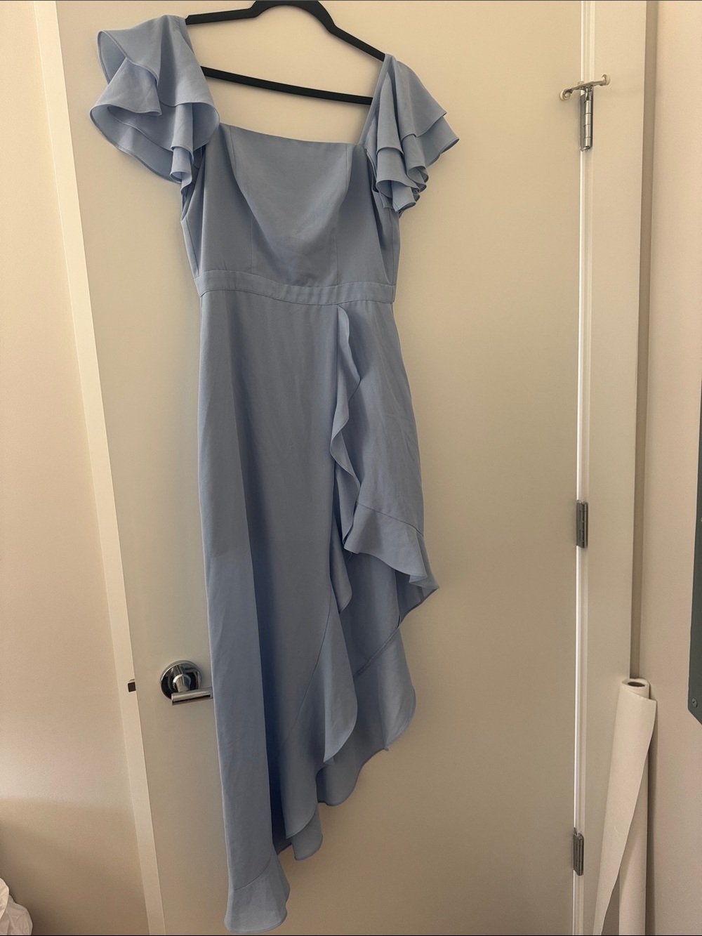 Ali & Jay Light Blue Ruffled Midi Dress - Elegant Women's Occasion Dress